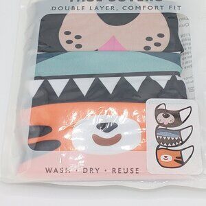 New 3 Pack Kids Face Covers Masks